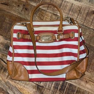 Well-loved Michael Kors Canvas Tote with Leather Accents. ❤️